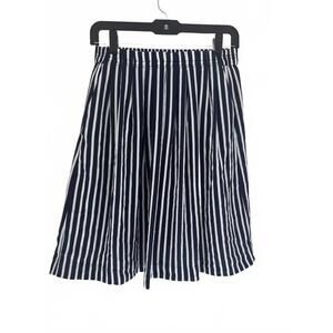 J. Crew Mercantile Navy & White Knee Length Stripped Skirt Womens Sz 4